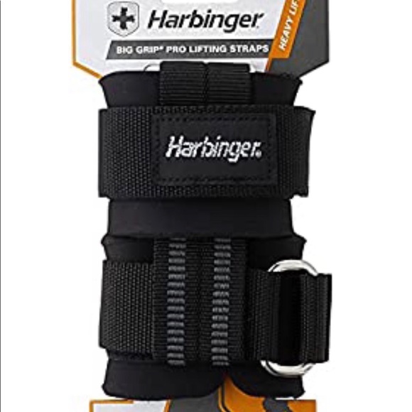 Harbinger Big Grip No-Slip Nylon Lifting Straps with DuraGrip (Pair) in black - Picture 4 of 7